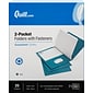 Quill Brand® 2-Pocket With Fastener Folders, Teal