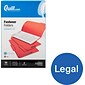 Quill Brand®  1/3-Cut Assorted 2-Fastener Folders, Legal, Red, 50/Box (7358RD)