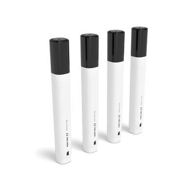 TRU RED™ Dry Erase Markers, Chisel Tip, Black, 4/Pack (TR54559)
