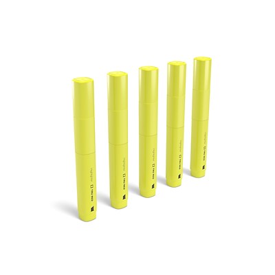 TRU RED™ Tank Highlighter with Grip, Chisel Tip, Yellow, 5/Pack (TR54577)