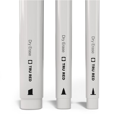 TRU RED™ Dry Erase Markers, Chisel Tip, Assorted, 4/Pack (TR61456/TR54561)