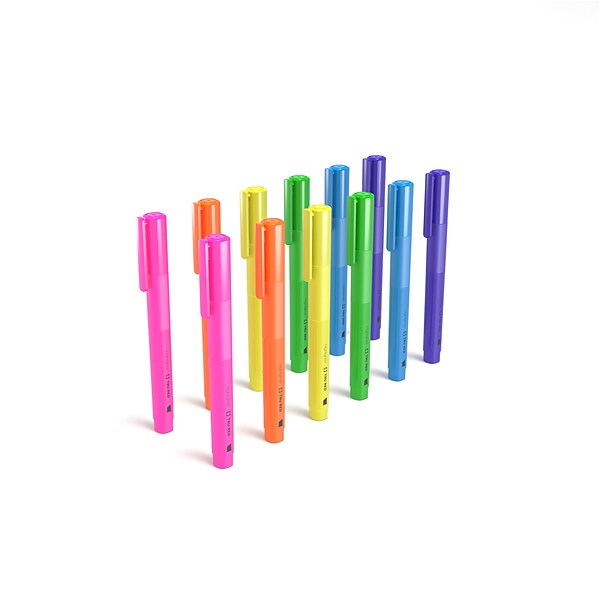 TRU RED™ Pocket Highlighter with Grip, Chisel Tip, Assorted, 12/Pack (TR54586)