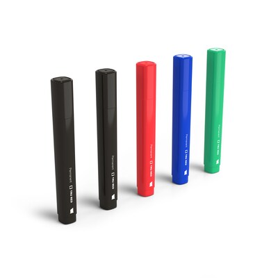 TRU RED™ Tank Permanent Markers, Chisel Tip, Assorted, 5/Pack (TR54526)