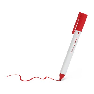 TRU RED™ Tank Dry Erase Markers, Chisel Tip, Black, 12/Pack