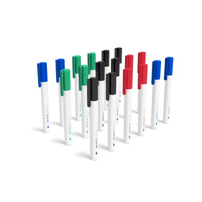 TRU RED™ Pen Dry Erase Markers, Fine Tip, Assorted, 36/Pack (TR54572)