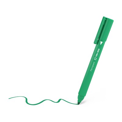 TRU RED™ Permanent Marker, Fine Tip, Green, 12/Pack (TR54542)