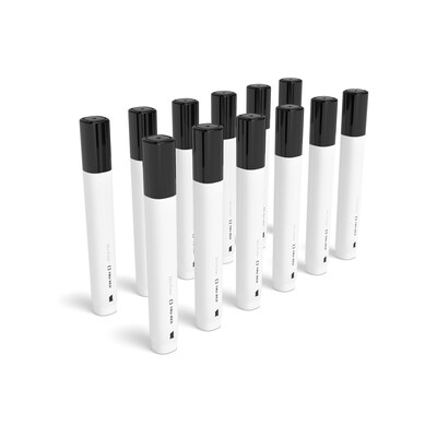 TRU RED™ Dry Erase Markers, Chisel Tip, Black, 12/Pack (TR61440-CC)