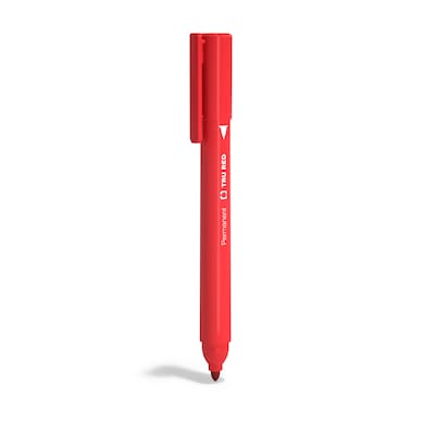 TRU RED™ Permanent Marker, Fine Tip, Red, 12/Pack (TR54539)