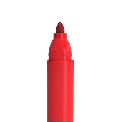 TRU RED™ Pen Permanent Markers, Fine Tip, Red, 12/Pack (TR54539)