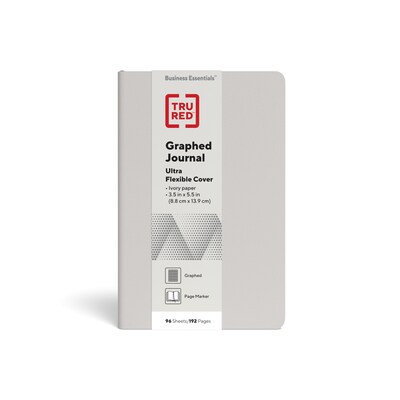 TRU RED™ Small Ultra Flexible Graph Journal, Gray (TR54767)