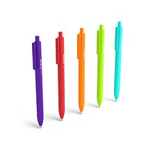 TRU RED™ Retractable Quick Dry Gel Pens, Medium Point, 0.7mm, Assorted, 5/Pack (TR54497)