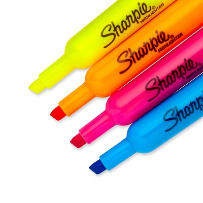 Sharpie Tank Highlighter, Chisel Tip, Assorted, 6/Pack (25786PP/25076)