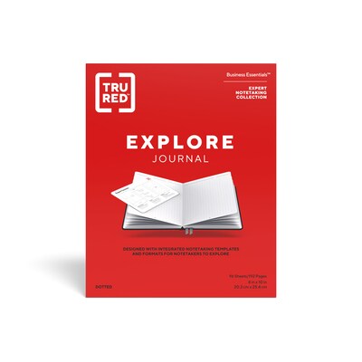 TRU RED™ Large Explore Journal, Dotted, Black (TR58430-CC)