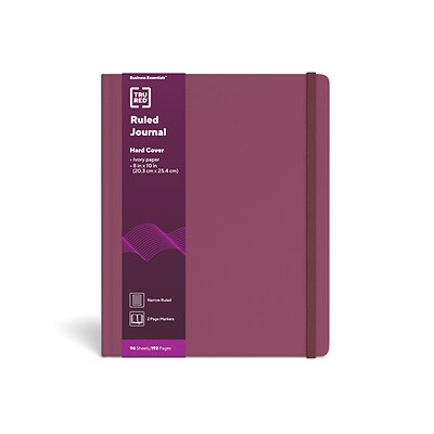 TRU RED™ Large Hard Cover Ruled Journal, Purple (TR55730)