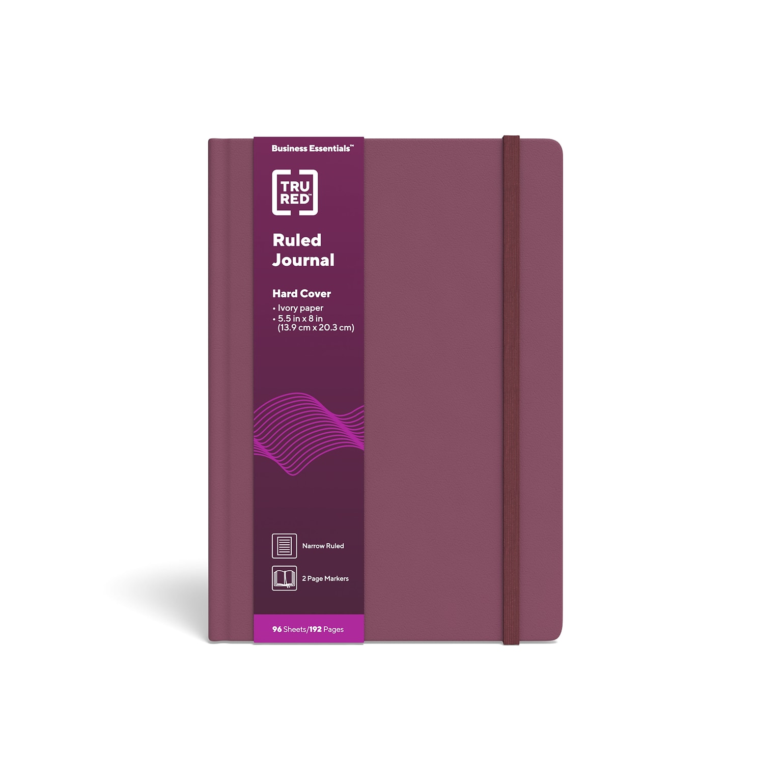 TRU RED™ Medium Hard Cover Ruled Journal, 5 1/2 x 8, Purple (TR55733)