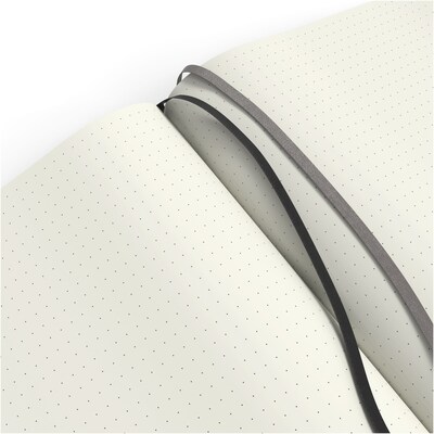 Tru Red Flexible-Cover Business Journal, Dotted Rule, Black Cover, 8 x 10, 128 Sheets