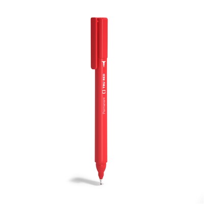 TRU RED™ Pen Permanent Markers, Ultra Fine Tip, Red, 12/Pack (TR54540)