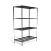 Quill Brand® 4 Wire Shelving, Stand Alone, 48W, Black (25476/17670)