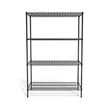 Coastwide Professional™ 4-Shelf Wire Unit, 48W, Black (CW25476)