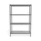 Quill Brand® 4 Wire Shelving, Stand Alone, 48"W, Black (25476/17670)
