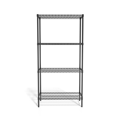 Coastwide Professional™ 4-Shelf Wire Unit, 36"W, Black (CW25470)