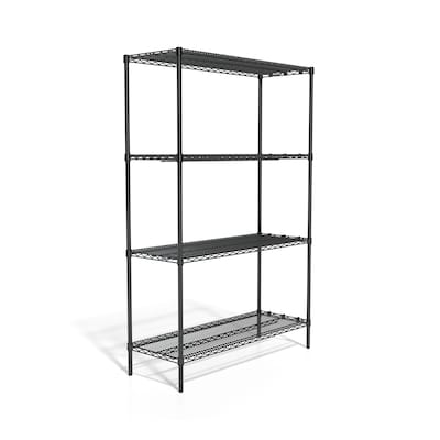 Coastwide Professional™ 4-Shelf Wire Unit, 48W, Black (CW25471)