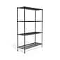 Coastwide Professional™ 4-Shelf Wire Unit, 48"W, Black (CW25471)