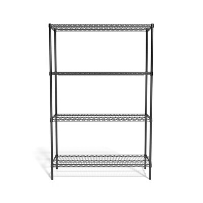 Coastwide Professional™ 4-Shelf Wire Unit, 48"W, Black (CW25471)