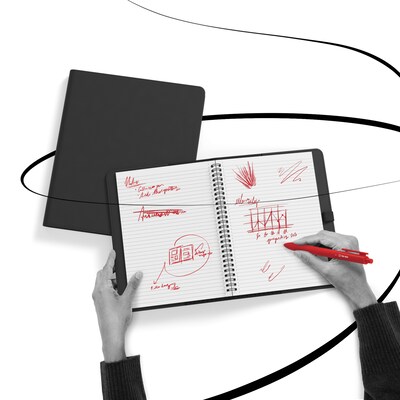 TRU RED™ Medium Soft Cover Meeting Notebook, Black (TR54988)
