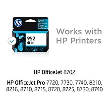 HP 952 Black Standard Yield Ink Cartridge, Print up to 900 Pages (F6U15AN#140)