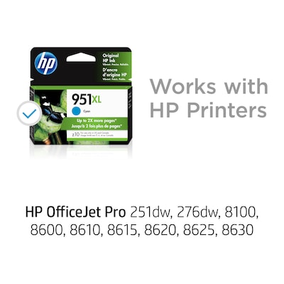 HP 951XL Cyan High Yield Ink Cartridge (CN046AN#140)