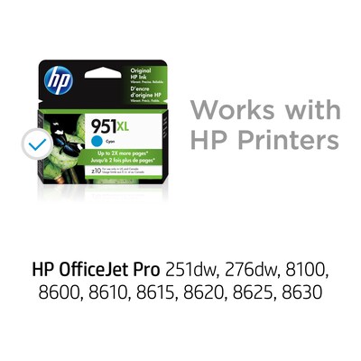 HP 951XL Cyan High Yield Ink Cartridge (CN046AN#140)