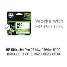 HP 950XL Black High Yield Ink Cartridge (CN045AN#140)