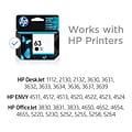HP 63 Black Standard Yield Ink Cartridge (F6U62AN#140)