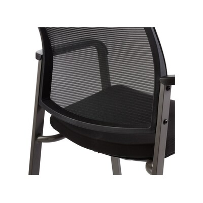 Union & Scale™ Prestige Esler Fabric Guest Chair, Black (UN28355-CC)