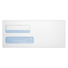 Quality Park Redi-Seal Self Seal Security Tinted #9 Double Window Envelope, 3 7/8 x 8 7/8, White W