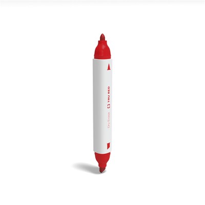 TRU RED™ Tank Dry Erase Markers, Twin Tip, Red, 4/Pack (TR57837)