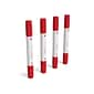 TRU RED™ Tank Dry Erase Markers, Twin Tip, Red, 4/Pack (TR57837)