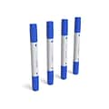 TRU RED™ Tank Dry Erase Markers, Twin Tip, Blue, 4/Pack (TR57836)