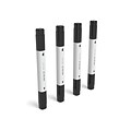 TRU RED™ Tank Dry Erase Markers, Twin Tip, Black, 4/Pack (TR57835)