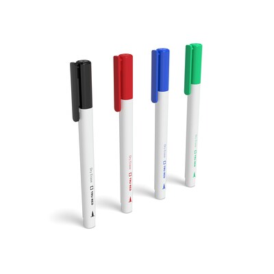 TRU RED™ Dry Erase Markers, Ultra Fine Tip, Assorted, 4/Pack (TR61458/TR57422)