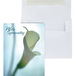 Custom Sympathy Lily Greeting Cards, With Envelopes, 4-1/4 x 5-3/8, 25 Cards per Set