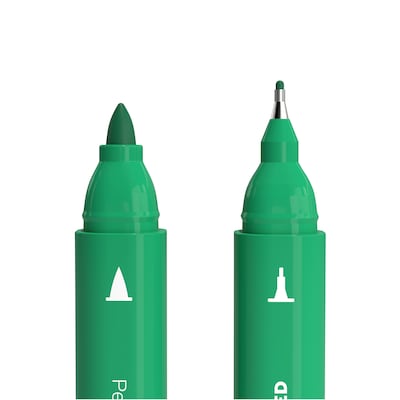 TRU RED™ Pen Permanent Markers, Twin Tip, Green, 12/Pack (TR57833)