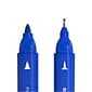 TRU RED™ Pen Permanent Markers, Twin Tip, Blue, 12/Pack (TR57831)
