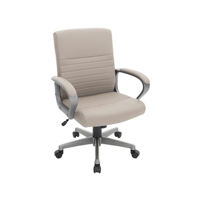 Quill Brand® Tervina Luxura Mid-Back Manager Chair, Cream (56905)