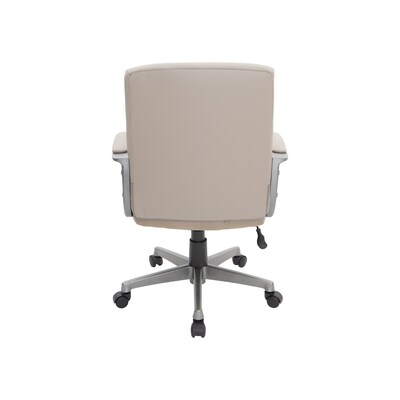 Quill Brand® Tervina Luxura Mid-Back Manager Chair, Cream (56905)