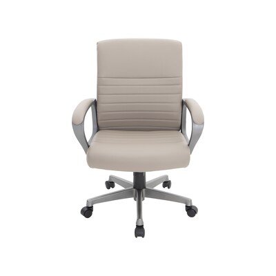 Quill Brand® Tervina Luxura Mid-Back Manager Chair, Cream (56905)
