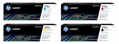 HP 215 Black/Cyan/Magenta/Yellow Standard Yield Toner Cartridge, 4/Pack