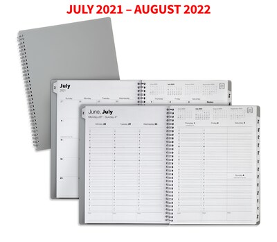 2021-2022 TRU RED™ Academic 8 x 11 Weekly & Monthly Planner, Gray (TR25500-21)