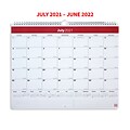 2021-2022 TRU RED™ Academic 15 x 12 Monthly Calendar, Black/Red (TR54278-21)